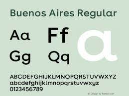 Ejemplo de fuente Buenos Aires Bold Italic